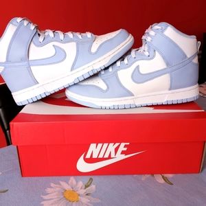 Nike Dunk High Aluminum Blue White Women's Size 9 Style Code: DD1869-107